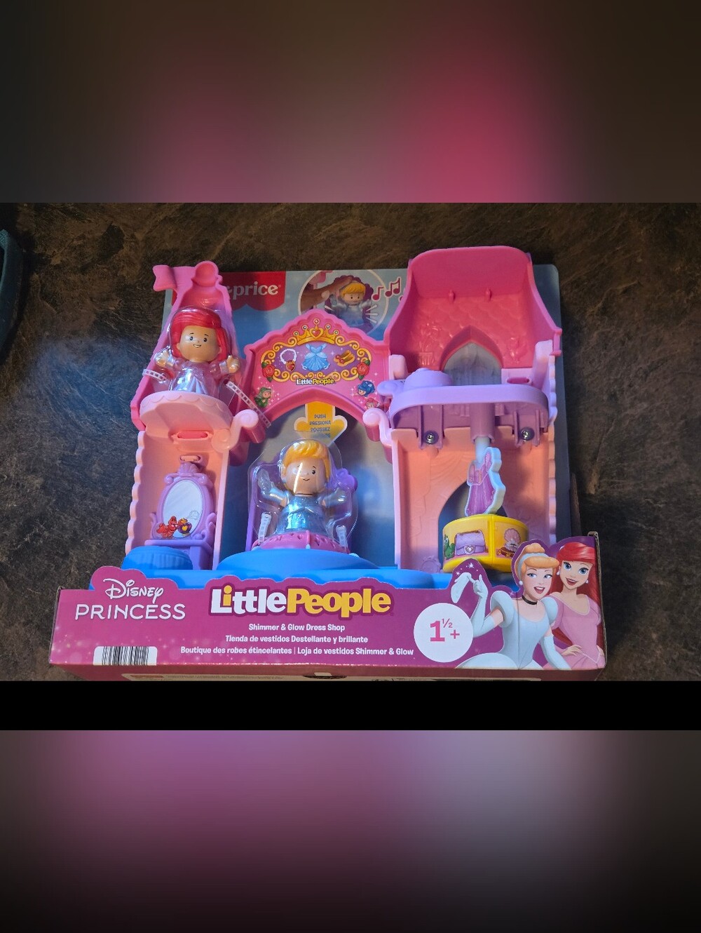 NIB Little People Disney Princess Shimmer & Glow Dress Shop